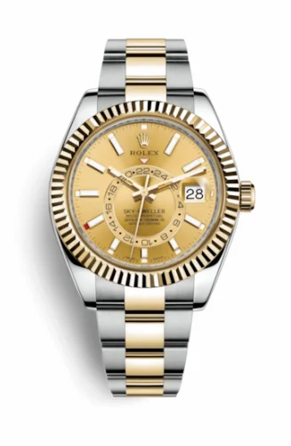 Rolex Sky-Dweller Stainless Steel / Yellow Gold / Champagne 326933-0001 (M326933-0001)